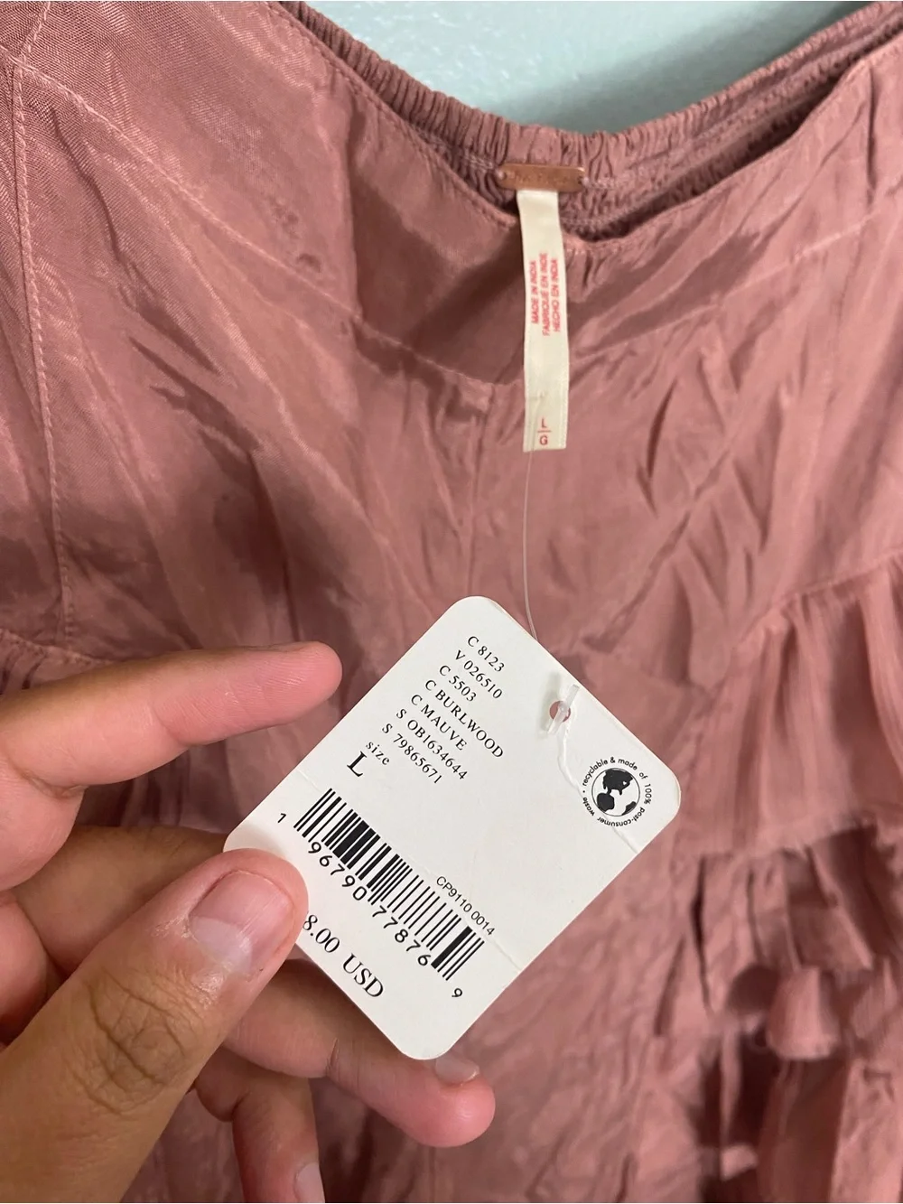 Free People Rock & Frill Trousers Mauve Pink Large Ruffle Tiered